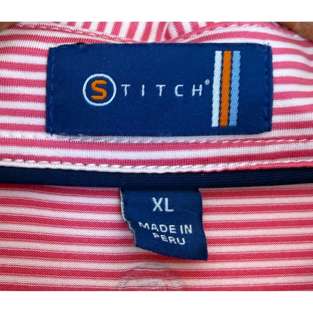 STITCH Striped Performance Golf Polos Lot of 3 Sea Island Embroidered Logo Sz XL - Picture 15 of 16